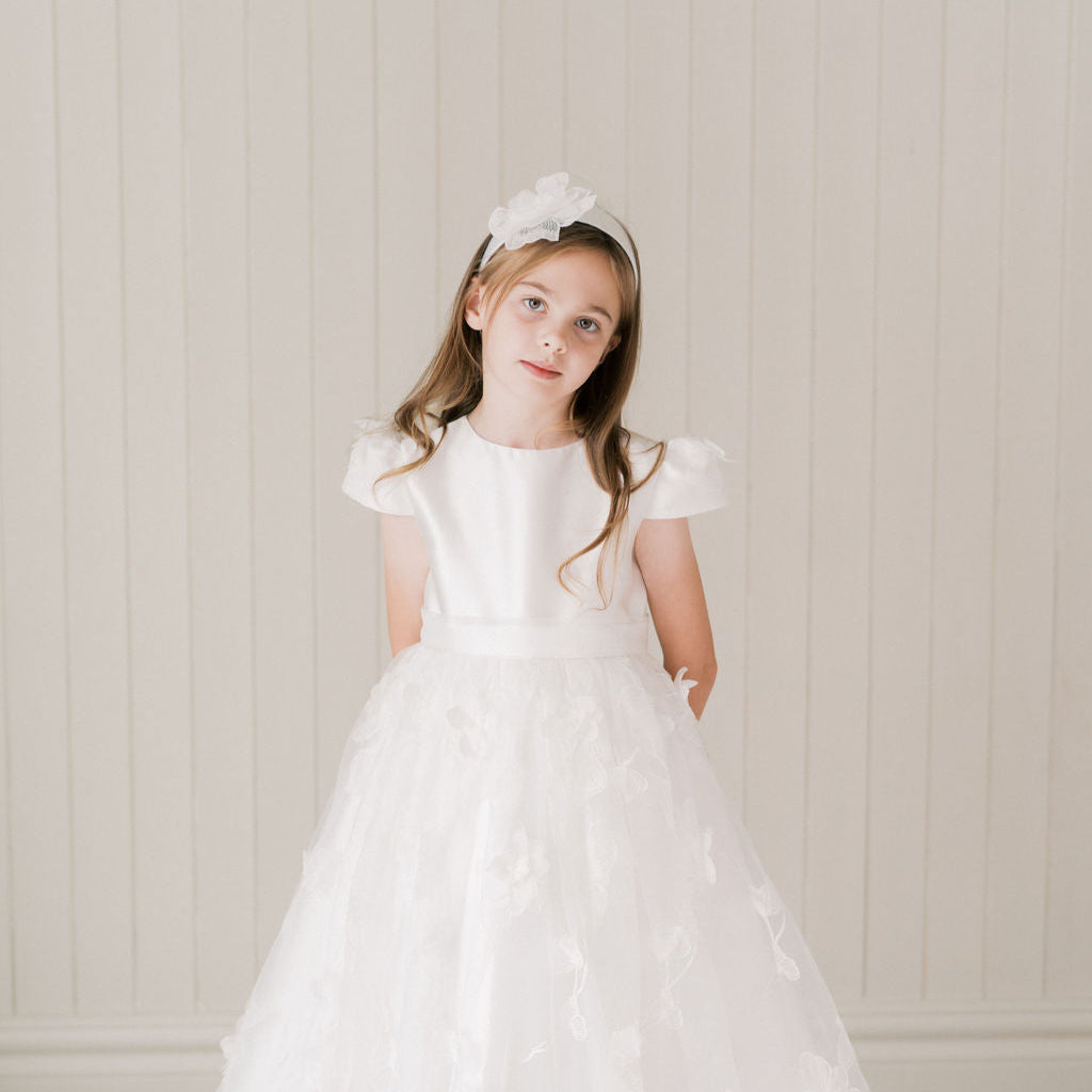 Silk Communion Dress - Made in Ireland Darcybow Silk Communion Dress - Made in Ireland Darcybow