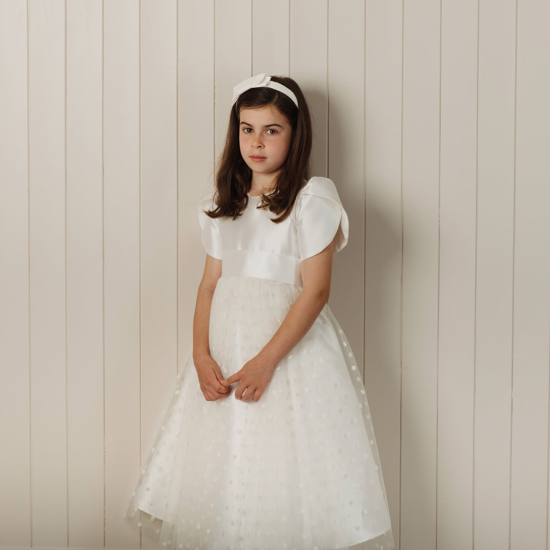 Silk Communion Dress - Made in Ireland Darcybow Silk Communion Dress - Made in Ireland Darcybow