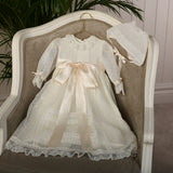 Christening Gown - Elena - Antique Cream 067c