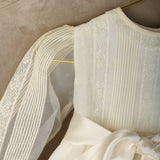 Christening Ensemble - Marie Antoinette - Gown/Cape/Bonnet - Antique Cream 208