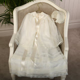 Christening Ensemble - Marie Antoinette - Gown/Cape/Bonnet - Antique Cream 208