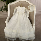 Christening Ensemble - Marie Antoinette - Gown/Cape/Bonnet - Antique Cream 208