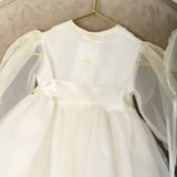Christening Ensemble - Marie Antoinette - Gown/Cape/Bonnet - Antique Cream 208