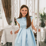 Olivia - Confirmation / Occasional Wear Dress - Sky Blue