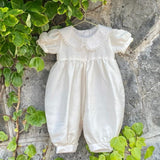 Christening Romper - Louis - Ivory