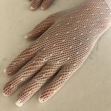 Communion Plumeti Gloves - White & Cream