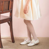 Ceremony Micro-net Communion & Christening Tights - White & Off-White/Cream