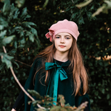 Condor Beret Hat Velvet Ribbon Bow - Variety of Colours