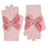 Gloves with giant Velvet Bow - Variety of Colours