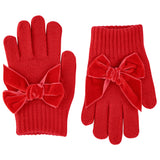 Gloves with giant Velvet Bow - Variety of Colours