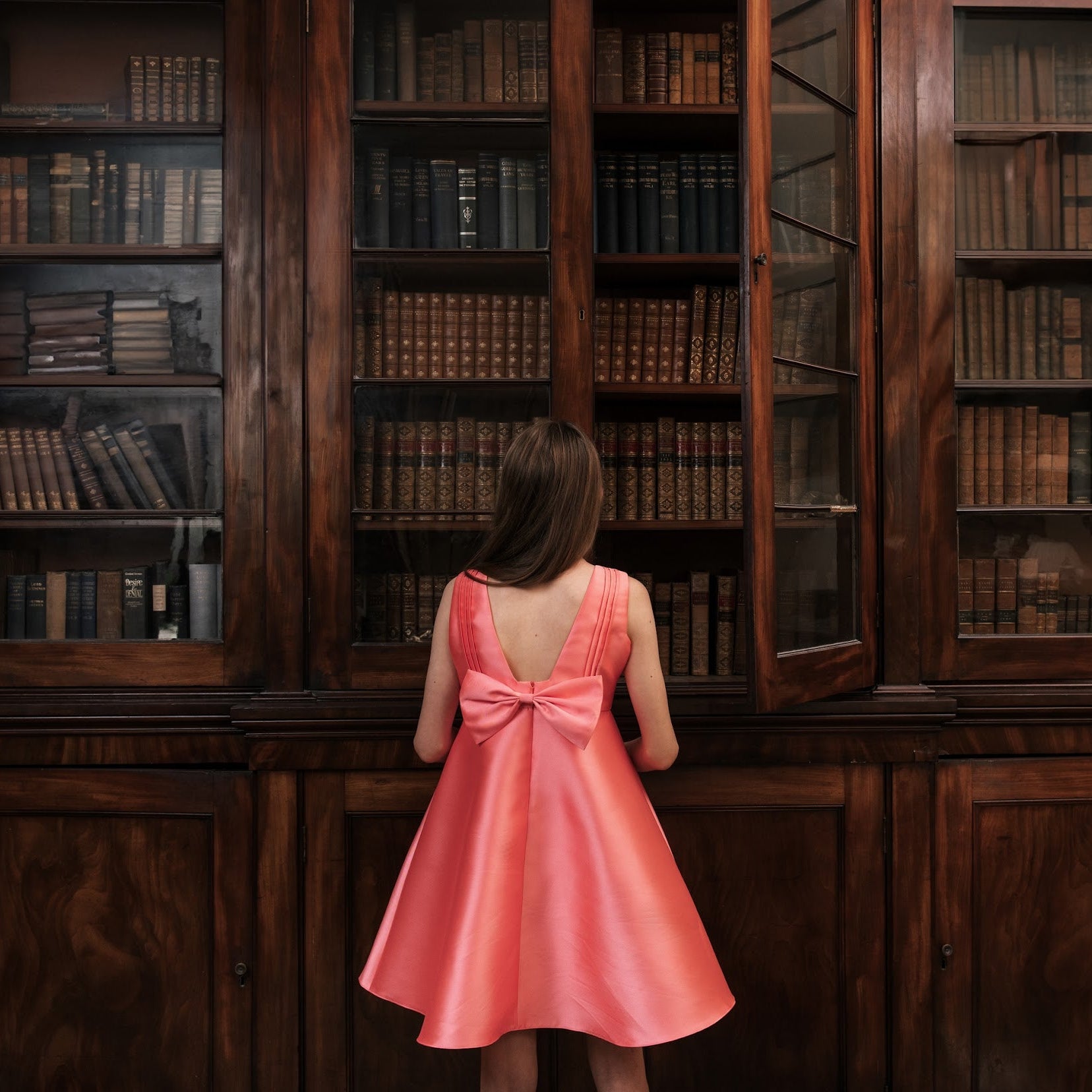 Harper - Confirmation / Occasional Wear Dress - Coral Pink