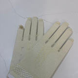 Communion Plumeti Gloves - Warm Cream