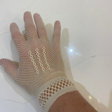 Communion Plumeti Gloves - Warm Cream