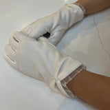 Communion Crystal & Tulle Detail Gloves - White & Ivory/Cream