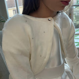 Communion Bolero Cardigan - White & Ivory/Cream