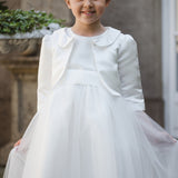 Sophie Bolero Jacket - Ivory & White