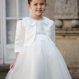 Sophie Bolero Jacket - Ivory & White